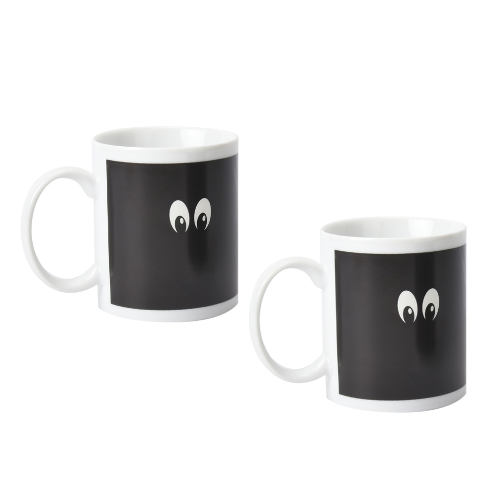 Mugs color change smiley face. Kids will love! Ceramic, set of 2. Hot Cocoa etc